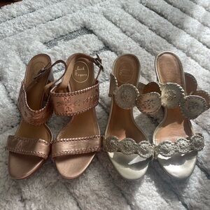Jack Rogers Copper and Platinum Sandal Set